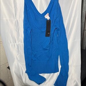 Mossimo Supply Co. Vibrant Blue V-Neck Sweater